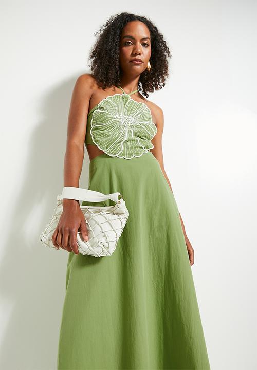 Superbalist - Strappy fit & flare maxi dress - green