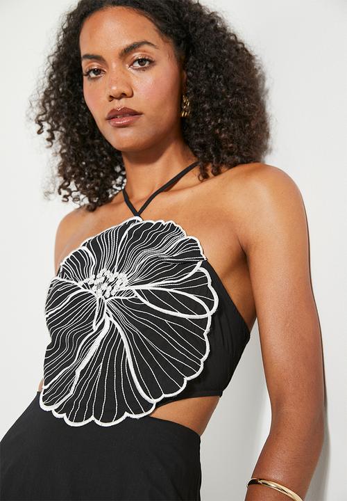 Superbalist - Strappy fit & flare maxi dress - black
