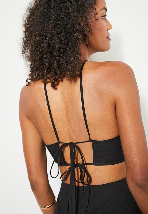 Superbalist - Strappy fit & flare maxi dress - black