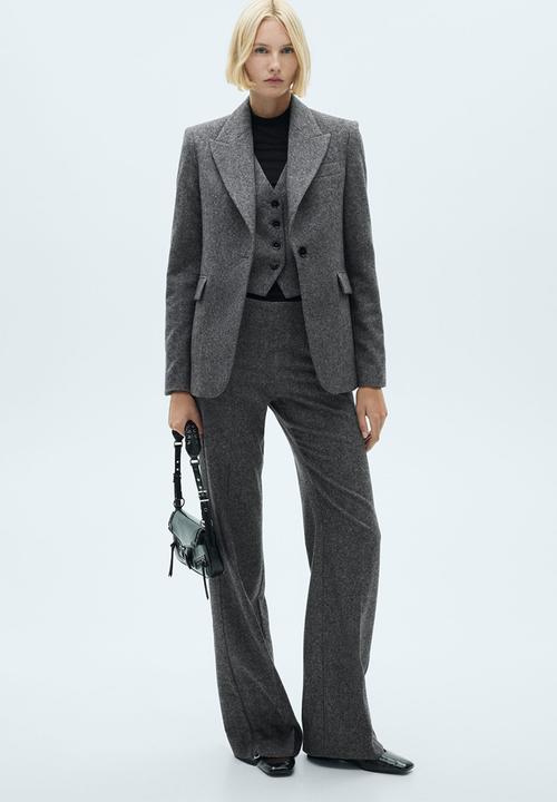 MANGO - Trousers Pepper - Black