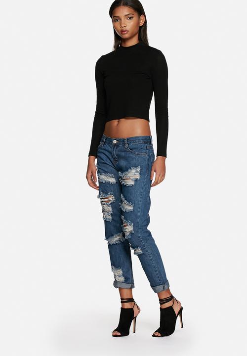 Glamorous - Distressed mom jeans