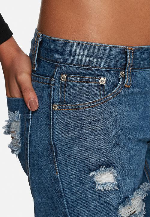 Glamorous - Distressed mom jeans