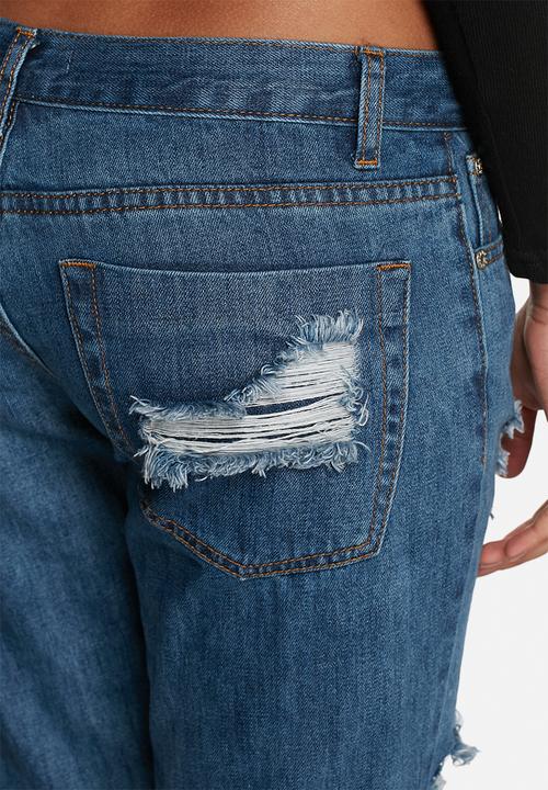 Glamorous - Distressed mom jeans