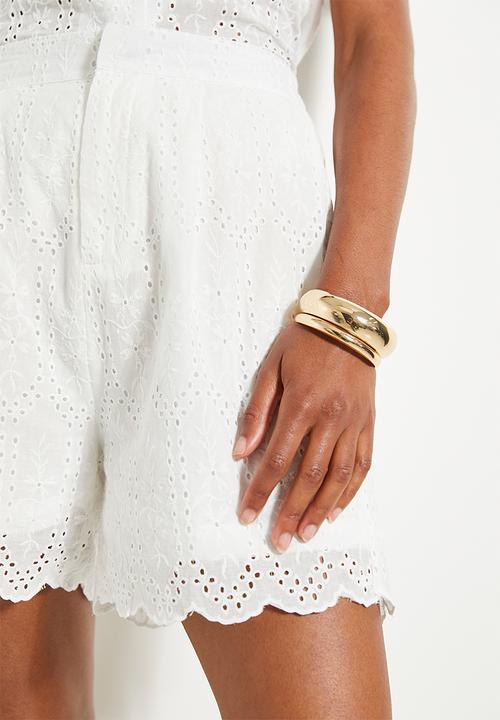 Superbalist - Anglaise pull on shorts - white