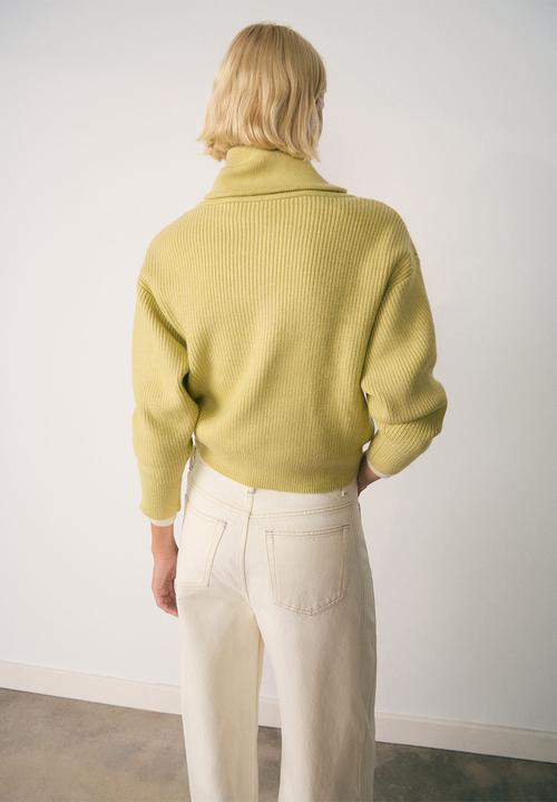 MANGO - Sweater rizoncho - dark green