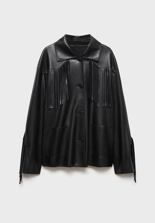 MANGO - Overshirt Teki - Black