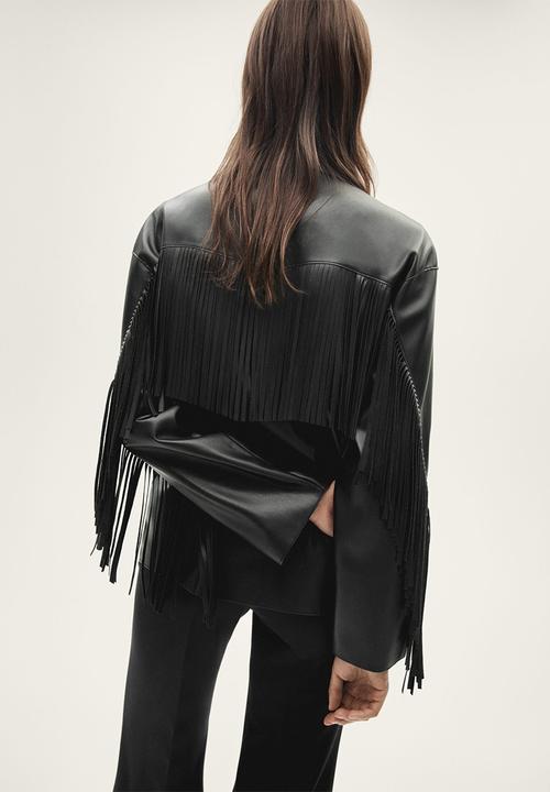 MANGO - Overshirt Teki - Black