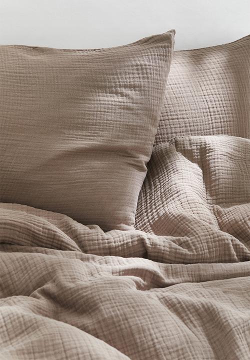 H&M - Muslin double/king duvet cover set - mole