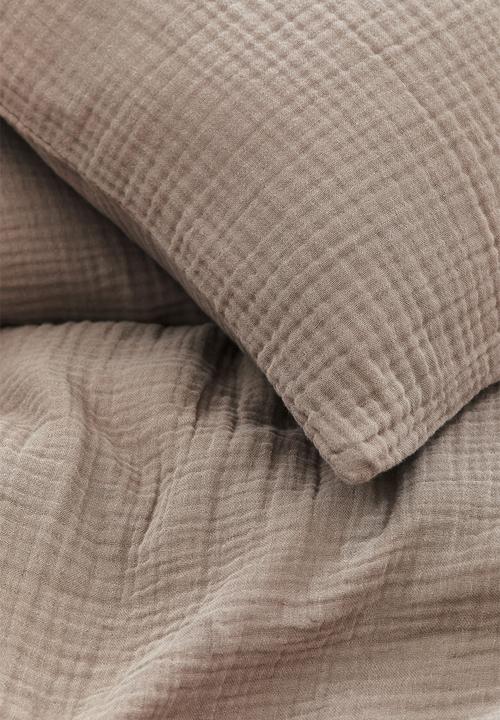H&M - Muslin double/king duvet cover set - mole