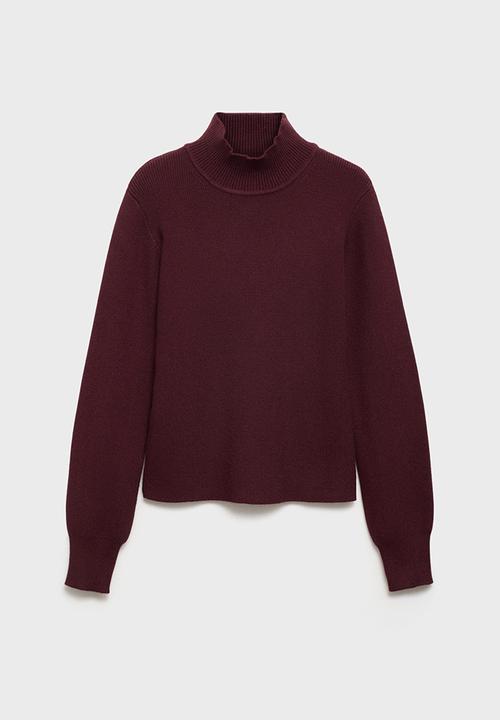 MANGO - Sweater moza - dark red
