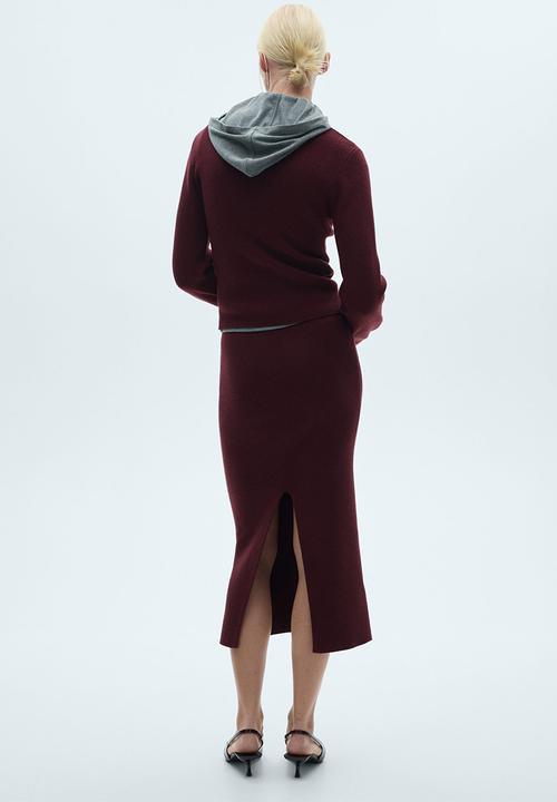 MANGO - Sweater moza - dark red