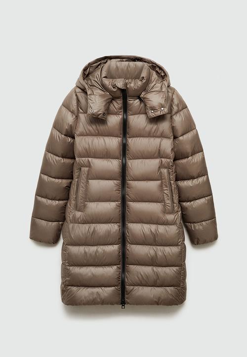 MANGO - Puffer coat bego - medium brown