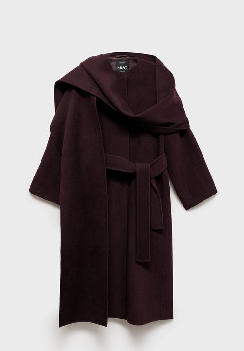MANGO - Coat moon - dark red