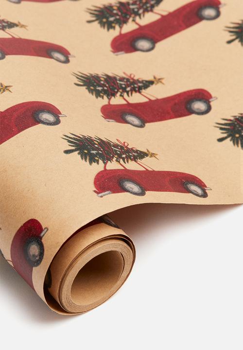H&M - Gift wrap - beige/cars