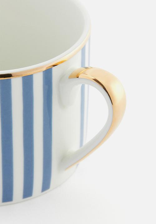 H&M - Porcelain cup - blue/striped