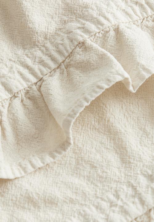 H&M - 2 Pack frill-trimmed napkins - light beige