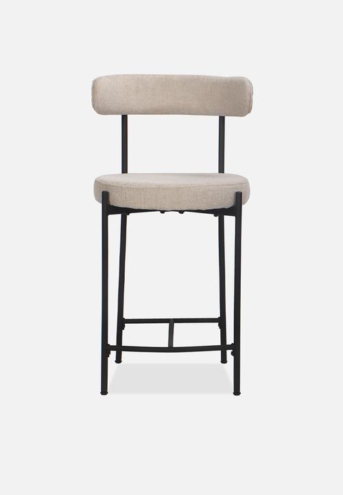 Sixth Floor - Anna woven counter stool set of 2- grey