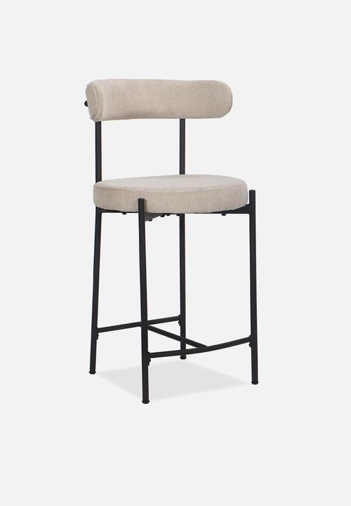 Sixth Floor - Anna woven counter stool set of 2- grey