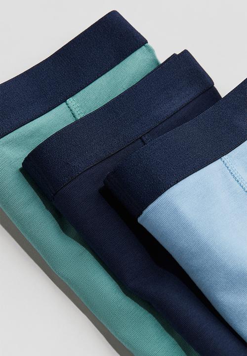 H&M - 5-pack trunks - navy blue/green
