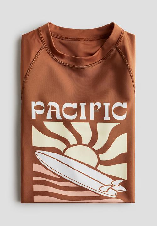 H&M - Upf 50 swim top - brown,multi