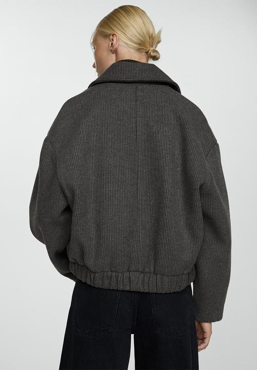 MANGO - Jacket sky - open gray