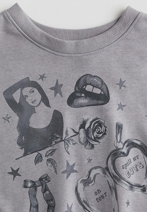 H&M - Printed sweatshirt - grey olivia rodrigo