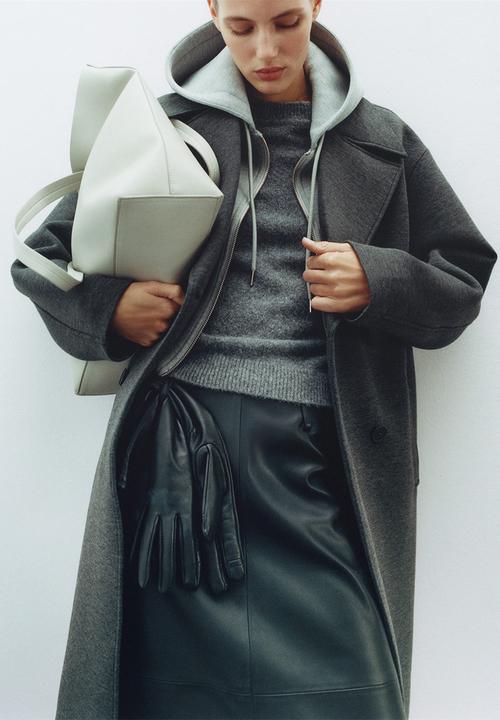 MANGO - Coat tabe - gray
