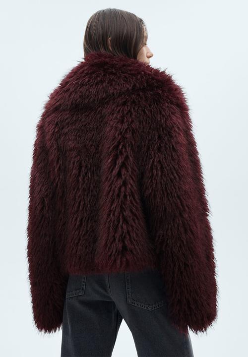 MANGO - Jacket coti - dark red