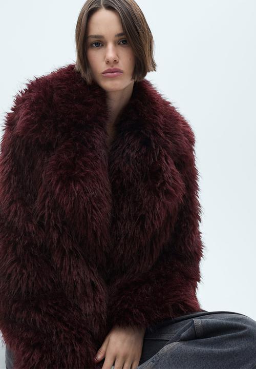 MANGO - Jacket coti - dark red
