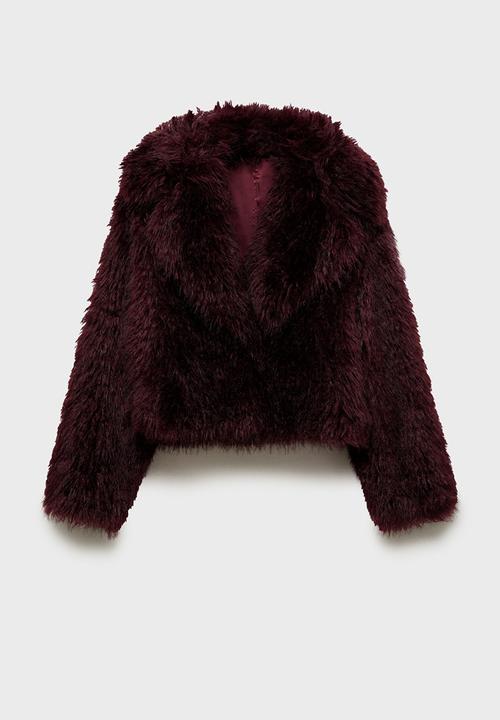 MANGO - Jacket coti - dark red