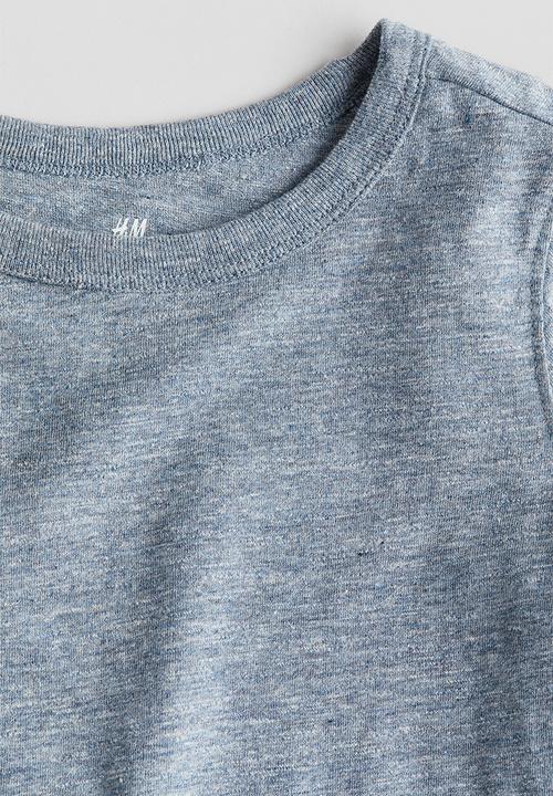 H&M - Cotton jersey T-shirt - blue marl