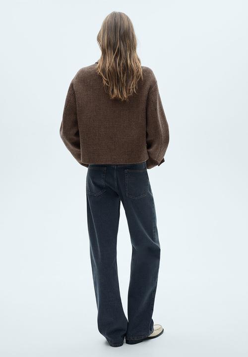 MANGO - Jacket parchis - brown