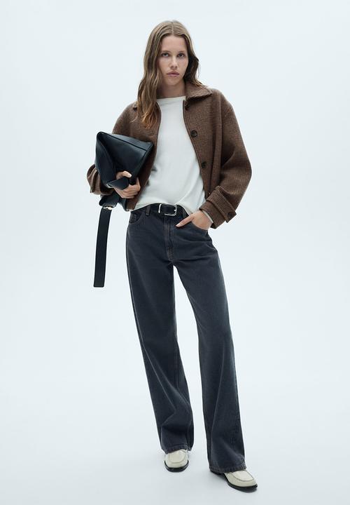MANGO - Jacket parchis - brown