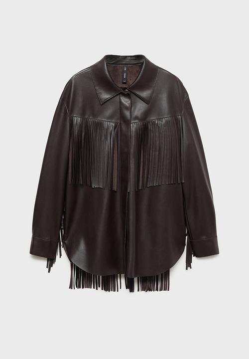 MANGO - Overshirt Lea - Brown