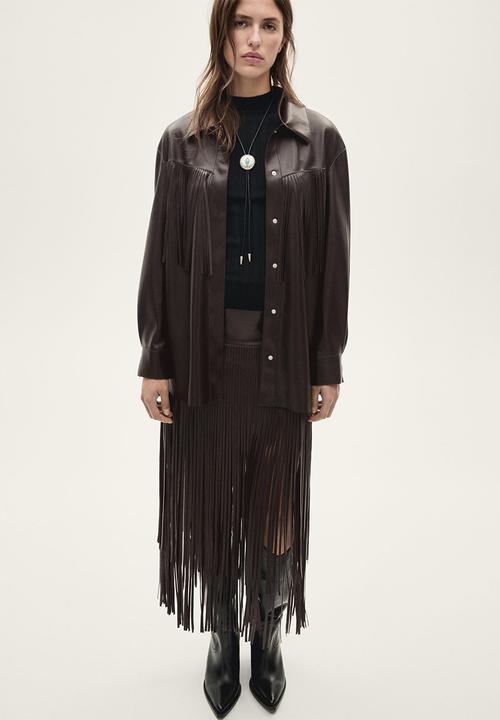 MANGO - Overshirt Lea - Brown
