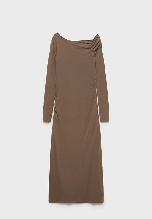 MANGO - Dress Basili - Medium Brown