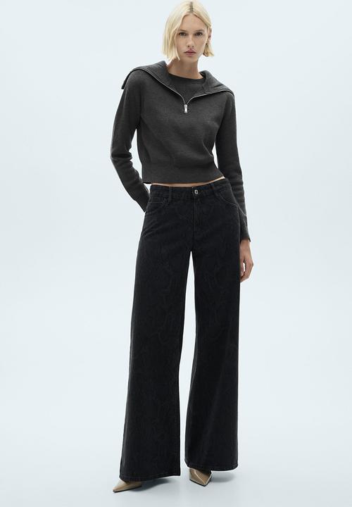 MANGO - Jeans Snake - Open Gray