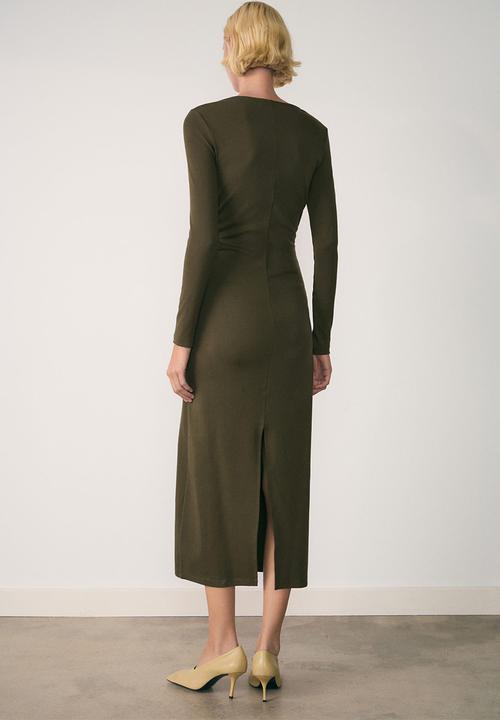 MANGO - Dress Basila - Khaki
