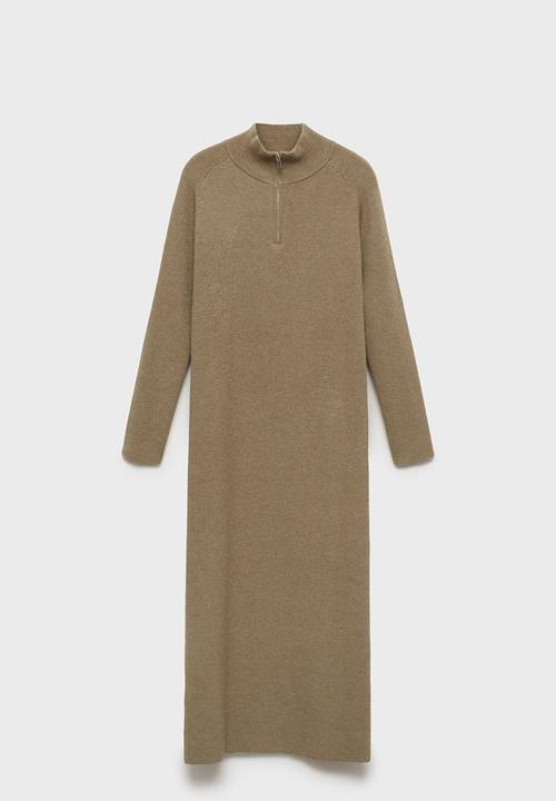 MANGO - Dress Vladi - Beige/Khaki
