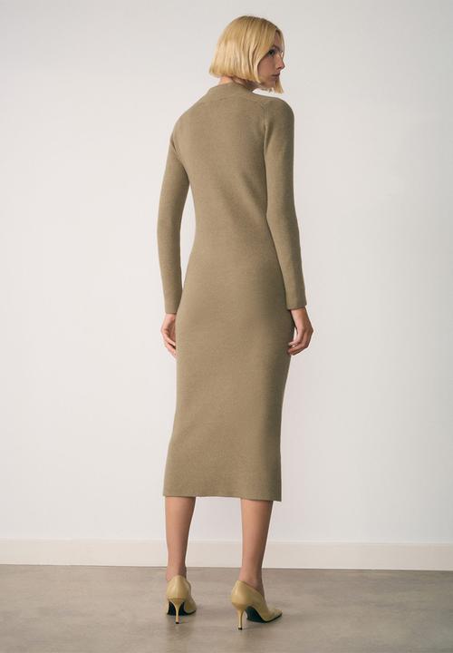 MANGO - Dress Vladi - Beige/Khaki