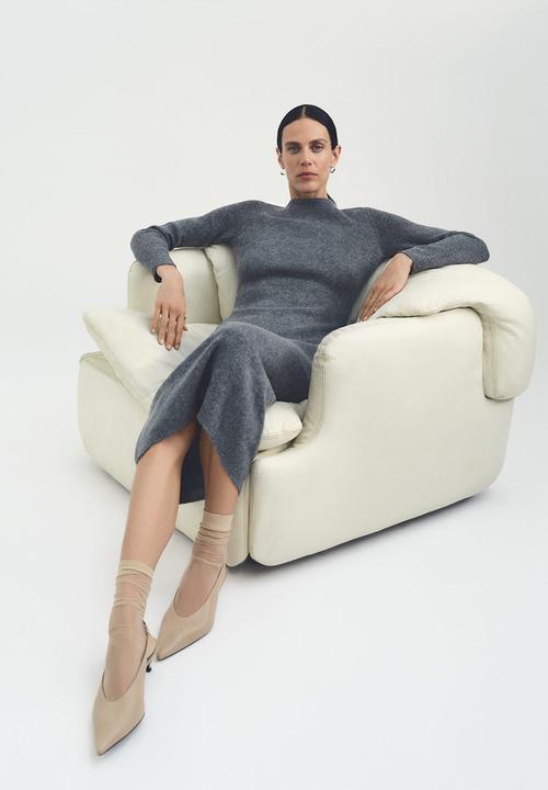 MANGO - Dress Seeds - Medium Gray