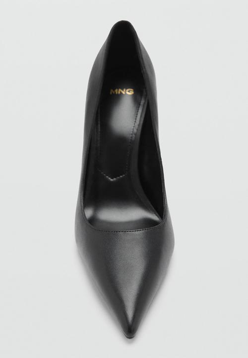 MANGO - Arribas leather heel - black
