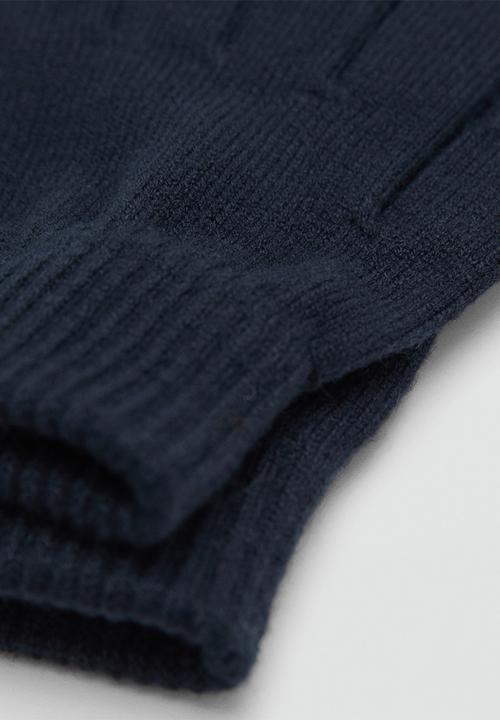 MANGO - Gloves glenng - navy