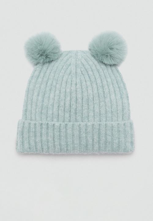 MANGO - Beanie pompona - turquoise/aqua