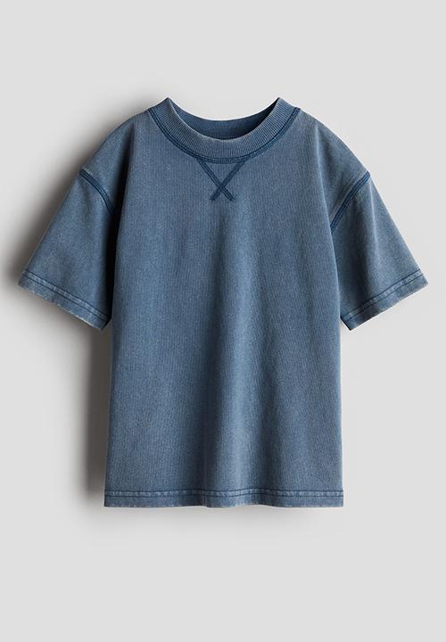H&M - Keith Haring X H&M:  Washed-look T-shirt - blue