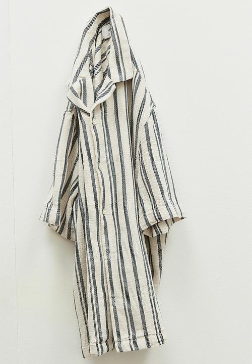 H&M - Regular fit resort shirt - beige & black striped