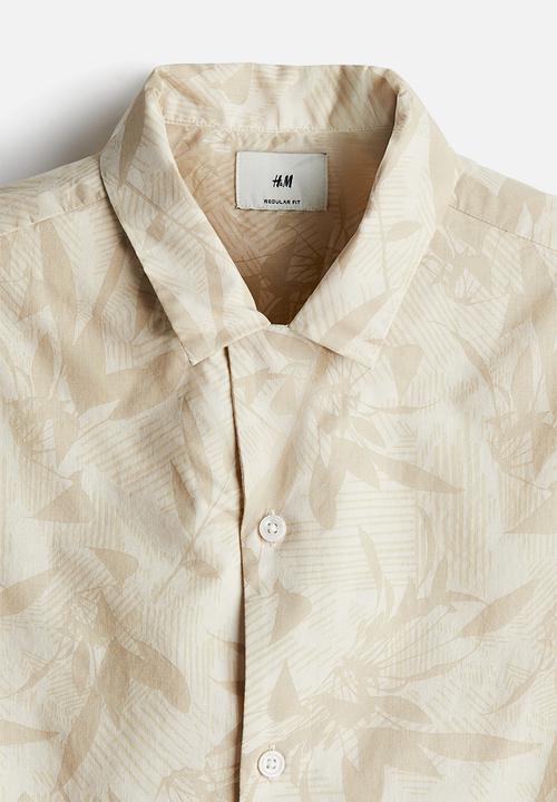 H&M - Regular fit printed resort shirt - beige