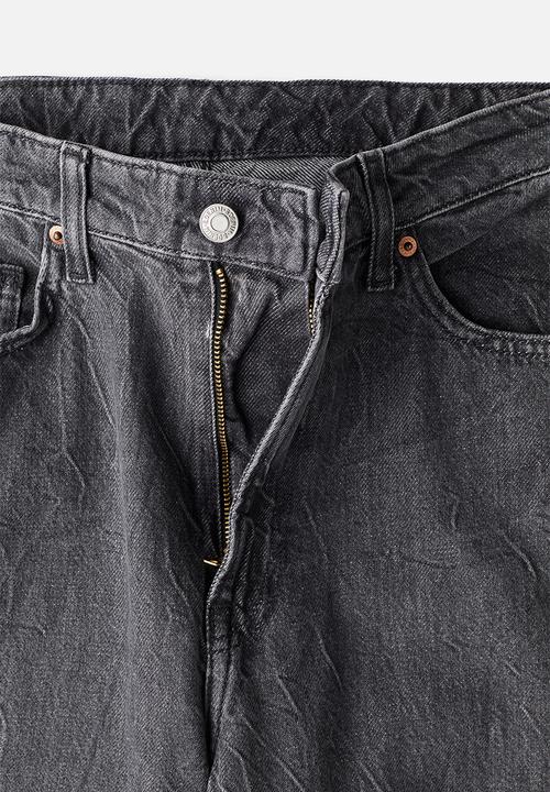 H&M - Curvy fit baggy high jeans - dark grey