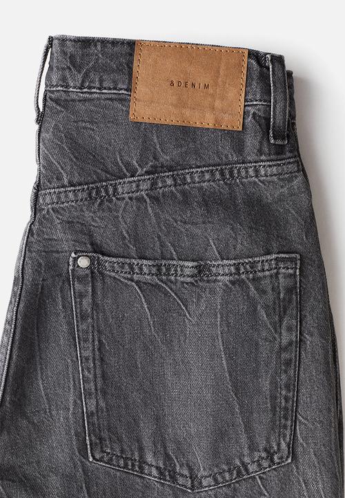 H&M - Curvy fit baggy high jeans - dark grey