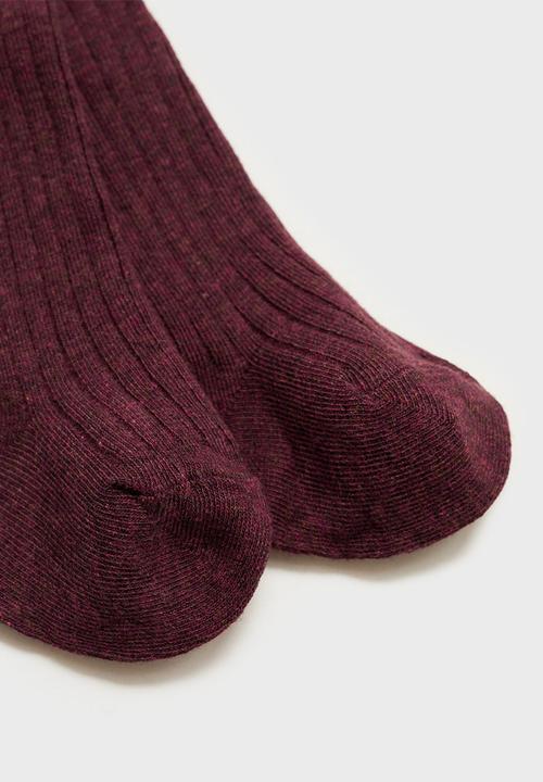 MANGO - Tights canale - dark red